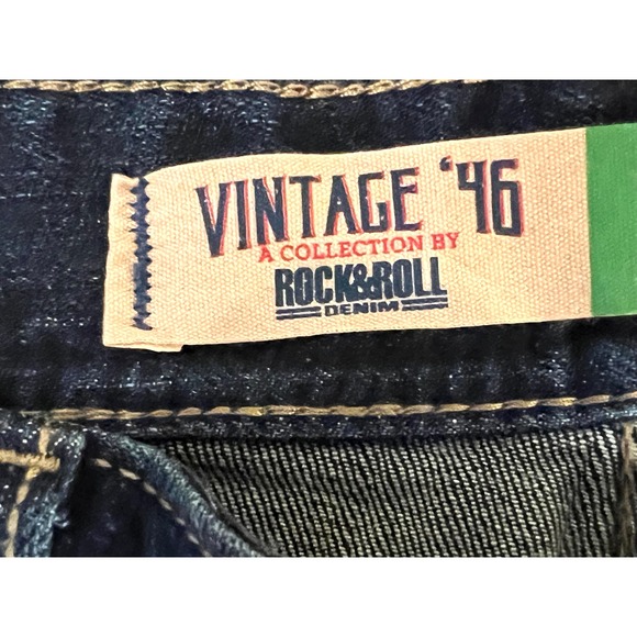 Vintage 46 Pistol Straight Jeans Mens 38x32 Regular Straight‎ Dark Wash Denim - Picture 6 of 14